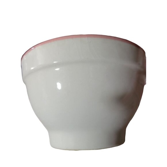 Vintage Italian Ceramic Bowl With Pink Rim - Picture 3 of 6